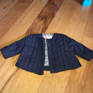 Baby Girl or Boy Quilted Navy Coat